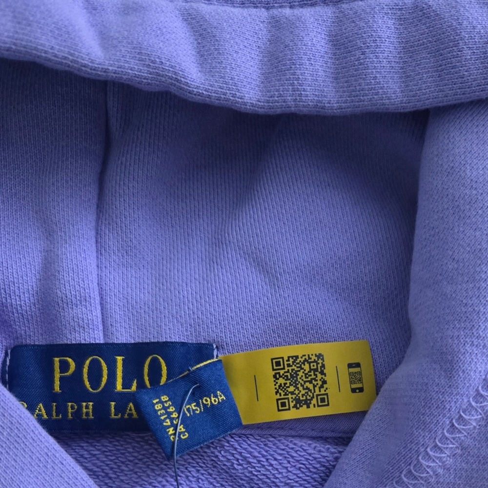 Polo Ralph Lauren Hooded Sweatshirt Men’s Size Medium Pastel Purple - Picture 6 of 8